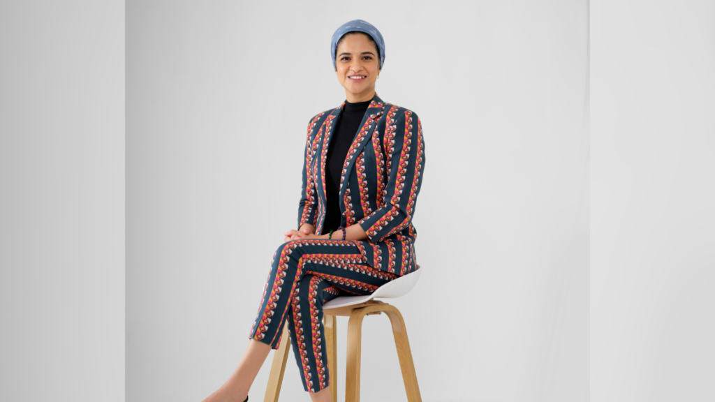 Vino Supraja sustainable fashion designer at London Fashion Week showcasing Bhavani Jamakkalam